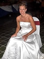21 pictures - Naughty Brides upskirt photos