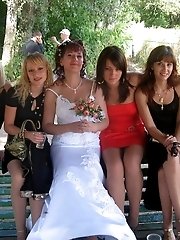 22 pictures - Naughty Brides upskirt photos