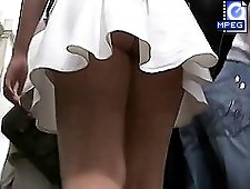 3 movies - Hot white panty and nude upskirts