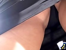 3 movies - Sitting upskirt filmed in a cafe
