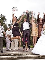 10 pictures - Naughty Brides upskirt photos