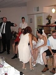 10 pictures - Naughty Brides upskirt photos