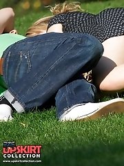 12 pictures - Upskirt closeups, made in public places