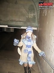 12 pictures - Fantastic upskirts on stairs