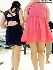 12 pictures - Well-shaped hotties in spy upskirt pics