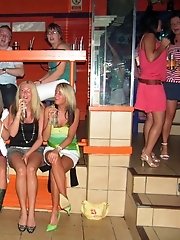 12 pictures - Lewd dancers shamelessly demonstrate hot upskirt