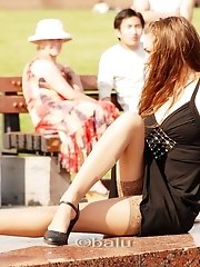 12 pictures - Chic dress upskirts only for you