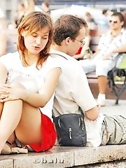 12 pictures - Chic dress upskirts only for you