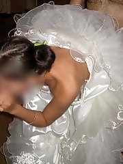 9 pictures - Shots of Hot Bride In Wedding Dress