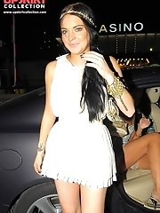 20 pictures - Lindsey Lohan upskirting panties and pussy
