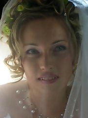 10 pictures - Naughty Brides upskirt photos