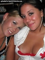12 pictures - Chick don't wear bras and show nasty upblouse