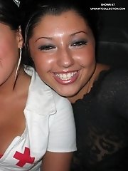 12 pictures - Chick don't wear bras and show nasty upblouse