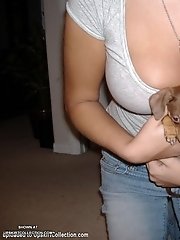 12 pictures - Chick don't wear bras and show nasty upblouse