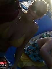 12 pictures - Approaching bikini girls so closely