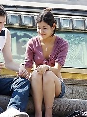 12 pictures - Beautiful girlfriend upskirt photos