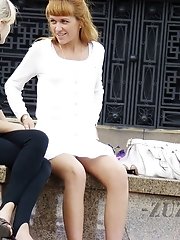 12 pictures - Beautiful girlfriend upskirt photos
