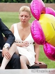 12 pictures - Panty upskirts filmed outdoors