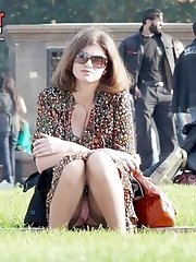 12 pictures - Very sexy panties up short skirts