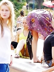 12 pictures - Very sexy panties up short skirts