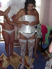 10 pictures - Naughty Brides upskirt photos