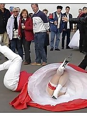 10 pictures - Naughty Brides upskirt photos