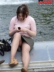 12 pictures - Voyeur amateur candid panty upskirt shots