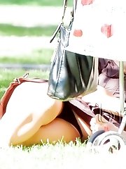 12 pictures - Juicy outdoor upskirt pictures