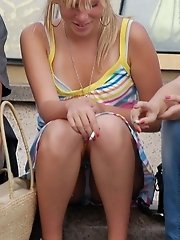 15 pictures - Upskirt oops ?amateur girls didn't know about cam shooting