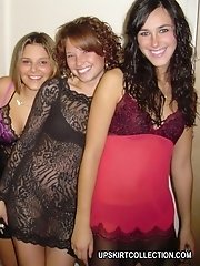 7 pictures - Shy girls don't mind getting recorded in sheer nighties