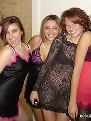 7 pictures - Shy girls don't mind getting recorded in sheer nighties