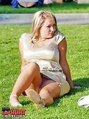 12 pictures - Pretty upskirt girls pose on camera