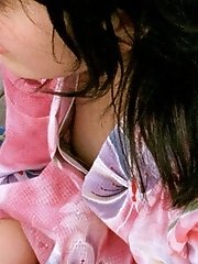 10 pictures - Downblouse parade upskirt pics