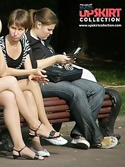 12 pictures - Sexy babes caught on upskirt spy cam