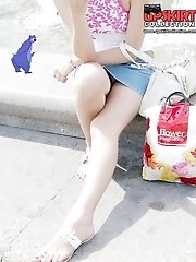 12 pictures - Enticing denim upskirts