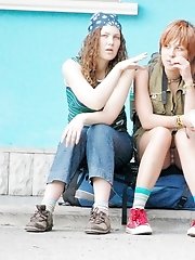 12 pictures - Awesome upskirt views filmed outdoors