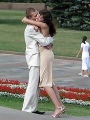 10 pictures - Naughty Brides upskirt photos