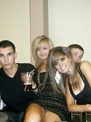 12 pictures - Dancing upskirt moments in one picture set
