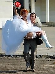 9 pictures - Pics of Bride In White Stockings