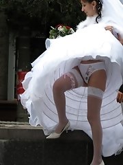 9 pictures - Pics of Bride In White Stockings