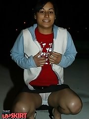 12 pictures - Naughty upskirt girl enjoys attention