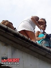 12 pictures - Upskirt girls filmed on spy cam