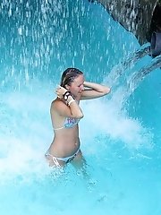 12 pictures - Quick flash of nude bikini titties