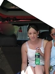 12 pictures - Young chubby brunette caught by candid cam. Hot upskirt