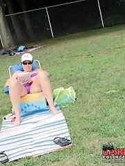 12 pictures - Lewd bikini babes shot from behind