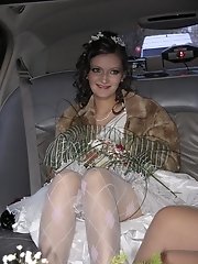10 pictures - Naughty Brides upskirt photos