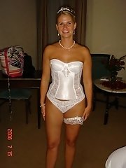 10 pictures - Naughty Brides upskirt photos