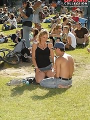 12 pictures - Nasty and hot upskirt posers