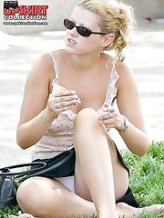 12 pictures - Nasty and hot upskirt posers