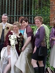 10 pictures - Naughty Brides upskirt photos